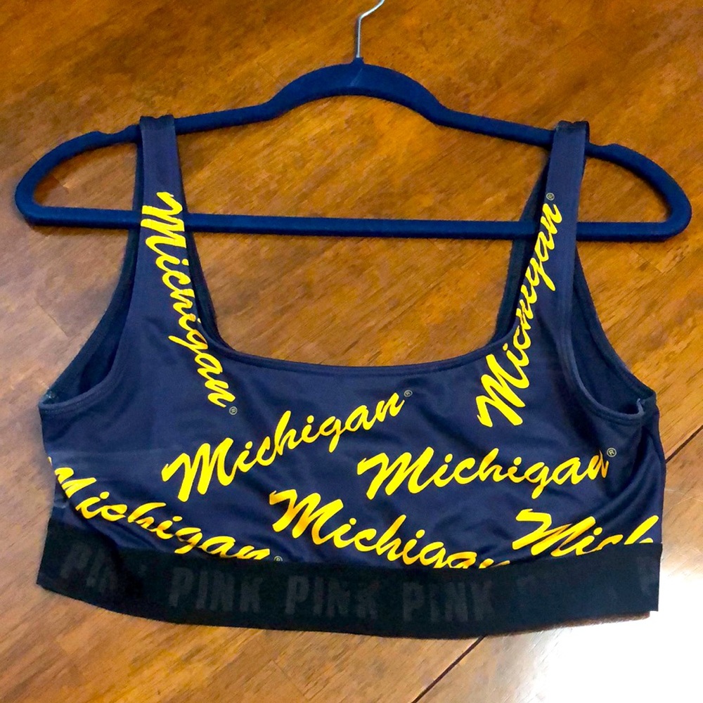 PINK! sports bra- University of Michigan